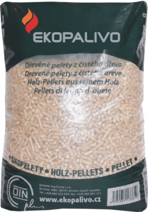 Dřevěné pelety - BUKOVÉ -   ø 8mm - Pelety z čistého měkkého a tvrdého dřeva. Vyhovují normě ENplus A1